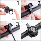 2 Pack Classic Bike Bell, Bicycle Bell Loud Crisp Clear Sound Bicycle Bike Bell City Bike BMX Bike Sports Bike for Adults Kids Right Hand/Left Hand Use