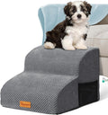 Topmart High Density Foam Pet Steps 2 Tiers,11.8" High,Non-Slip Dog Stairs,Soft Foam Dog Ramp Ladder,Best for Injured,Older Cats,Pets with Joint Pain,Suitable for Low Sofas,Stairs,Lower Place