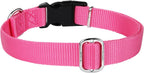 Hyhug Dog Collar with Quick Release Buckle, Nylon Adjustable Sturdy Cute Dog Collars for Large Dogs (Candy Pink, Large)