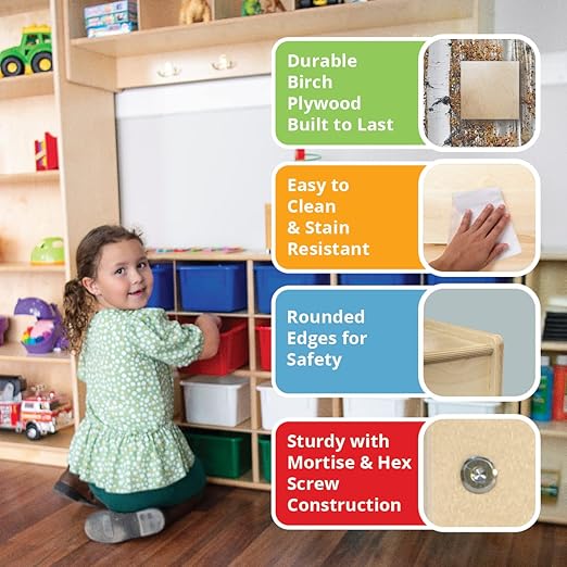 Wood Designs 12448 Math/Language Cabinet - 23-1/2"H, Backless, 23.5" Height, 48" Width, 15" Length