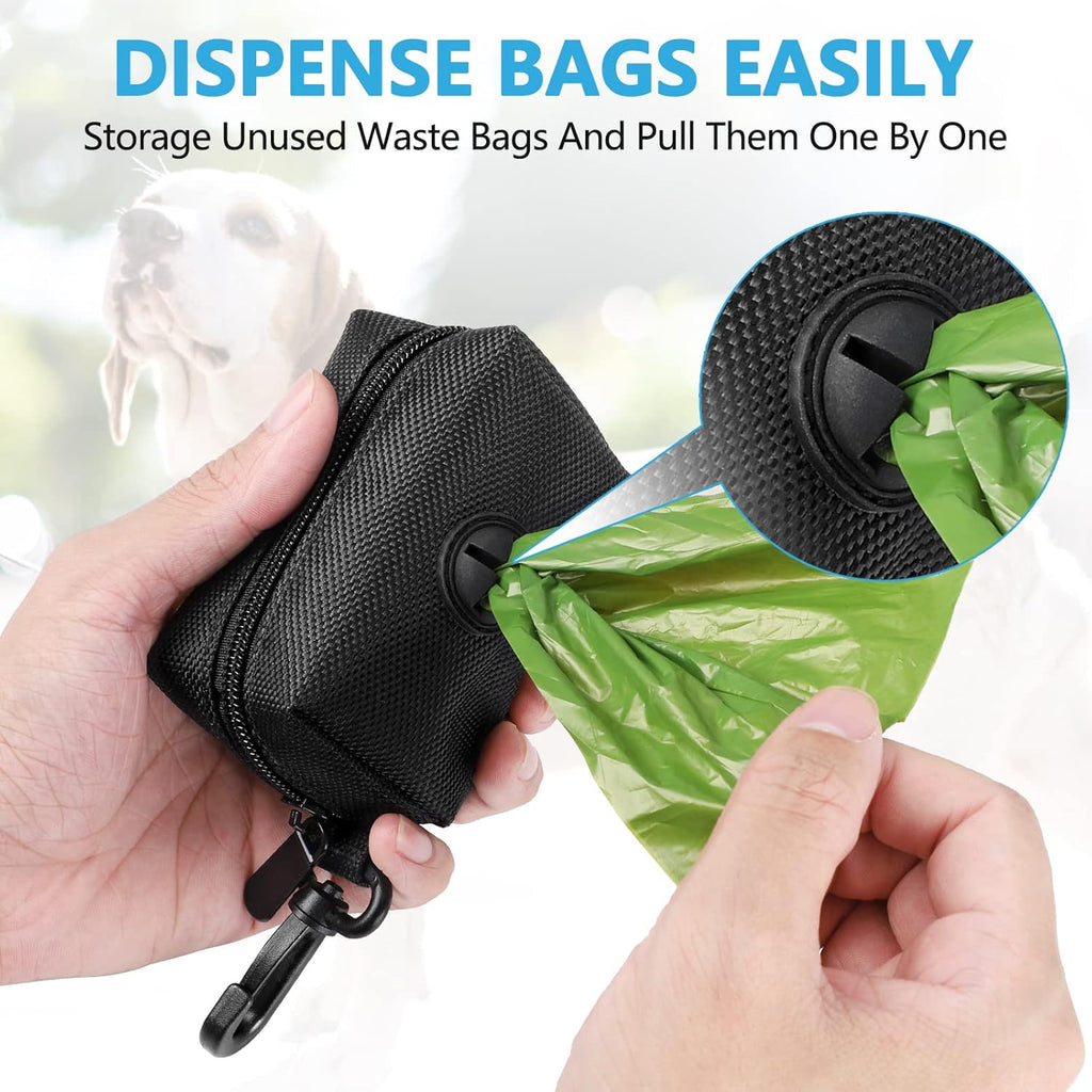 Dog Waste Bag Dispenser Pet Poop Bags Holder for Doggie Waste Bags Dispensers Soft Fabric Zipper Small Doggy Puppy Pouch for Leash Accessory Attachment with Carrier,2PCS Purple