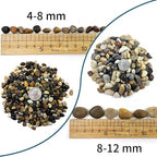 40LB Decorative River Rocks Gravel - 2/5" Mixed Color Gravel for Vase Filling, Flower Pot Paving. Gravel for Garden Decoration,Landscaping,Aquarium Aquascape Gravel, Fish Tanks Gravel(8-12MM)