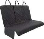Lusso Gear Dog Car Seat Cover for Back Seat - 100% Waterproof - Full Protection from Mud, Scratches, Shedding - Non-Slip Rear Seat Protector for Dogs - Secure Fit for Car, Truck, SUV (Black)