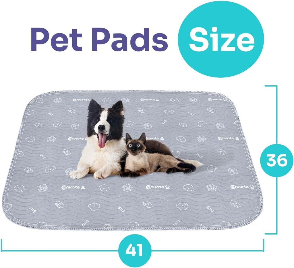 Washable Pee Pads for Dogs 2 Pack , 36"x41" Super Absorbent Reusable Puppy Pad Non-Slip Dog Playpen Mat Waterproof for Puppy Training, Potty, Playpen,Incontinence