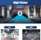 Car Backup Camera Rear View Camera 12-LED Night Vision Waterproof Reverse Camera 170° Wide View Angel Parking Camera for Universal Cars, Vehicles, Trucks, RV, Vans, SUV, Trailer, Pickup