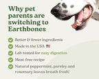 Earthbones Dental Chews for Dogs 10-20lbs, 30 Bones