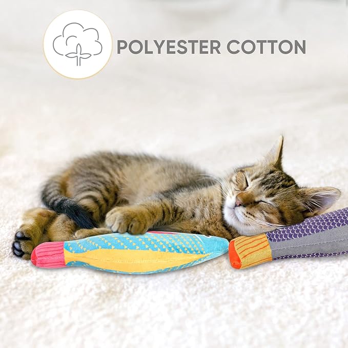 4Pcs Catnip Toy, Plush Cat Toys with Jingly Bell, Bite Resistant Chew Toys, Catnip Filled Cartoon Cat Teething Chew Toy for All Cats