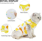 Cat Professional Surgical Recovery Suit,E-Collar Alternative for Cats Dogs,After Surgery Wear, Pajama Suit,Home Indoor Pets Clothing (S(3.3-5.5lbs), Lemon)