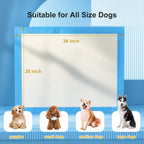 Gardner Pet Ultra Absorbent Thicker Dog Pee Pads Extra Large XL 28"x34" Leak-Proof Odor-Control Blue Puppy Training Pads Full Edge-Wrapping Pad for Dogs Dogs, Puppies, Doggie, Cats, Rabbits - 30 Ct