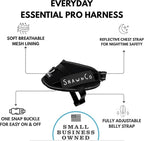 ShawnCo Essential Pro Dog Harness, No-Pull Pet Vest with Removable, Reflective Side Patches, Adjustable and Padded Harness for Small, Medium and Large Dogs (Midnight, XS)
