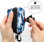 Dog Poop Bag Holder for Leashes - Lightweight Pet Waste Bags Dispenser Doggy Zippered Pouch for Puppy Walking Accessories(Shark Camo)