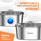 Official Cat Fountain Filters Replacement： Pre-Filter Sponges for 3.2L/108oz Automatic Pet Water Fountain - Includes 12 Sponge Filters & 12 Carbon Filters