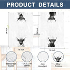Funny Highland Cow Hand Towels, Highland Cow Bathroom Decor, Rustic Farmhouse Western Farm Animal Decorative Hand Towels for Bathroom Decor, 16x24 Inch Set of 2