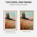 Homeforia 13x19 Picture Frame Wood, High End Natural Oak 13x19 Light Wooden Poster Frame with Mat 11x17, 13 x 19 Frames Matted to 11 x 17 Photo, 19x13 Hanging Frame, Tempered Glass, Wall Kit, Set of 1