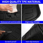 Rongtaod Cargo Mat Compatible with 2018-2023 Chevrolet Traverse (Fit 2024 Traverse Limited) Trunk Mat Trunk Liner Cargo Liner Back Seat Cover 2023 Chevy Traverse Accessories (Backrest Mats+Trunk Mat)
