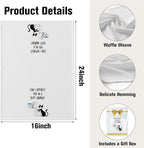 Cat Hand Towel, Funny Bathroom Kitchen Towels, Waffle Weave Microfiber Dish Cloth, Gift for Cat Lovers, Cute Kitty Tea Towel for Home