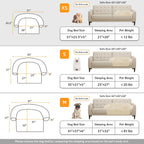 Calming Dog Bed Fluffy Plush Dog Mat for Furniture Protector with Removable Washable Cover for Large Medium Small Dogs and Cats (XS (31"x23.5"x5"), Beige)