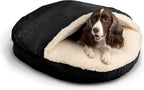 Snoozer Luxury Microsuede Cozy Cave Pet Bed, Extra Large, Black
