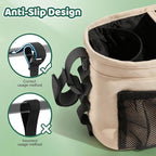 Guiseapue Universal Stroller Organizer with Cup Holder: Baby Essentials, Stroller Caddy with Shoulder Strap, Detachable Phone Bag, Stroller Accessories, Chirstmas New Moms Baby Gifts
