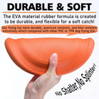 Dog Flying Disc - Durable Rubber Flying Disc Dog Toy - 9.25" Indestructible Rubber Dog Flying Discs Flyer Dog Toys - Puncture Resistant & Bite Resistant Extremely - for Medium Large Dogs