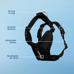 Voyager Step-in Pet Harness - All Weather Mesh, Adjustable Step in Harness for Cats and Dogs by Best Pet Supplies - Black, S