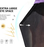 Harrison Howard Pro Luminous Horse Half Face Fly Mask Large Eye Space with Ears UV Protection for Horse Gentle Lavendar S