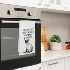 Funny Siamese Cat Gifts Kitchen Towels, Cat Lover Gifts for Women, Funny Hand Towels for Bathroom Decor,A Kitchen Is Not Complete without A Siamese Dishcloths Dish Towel forKitchen 16x24 Inches