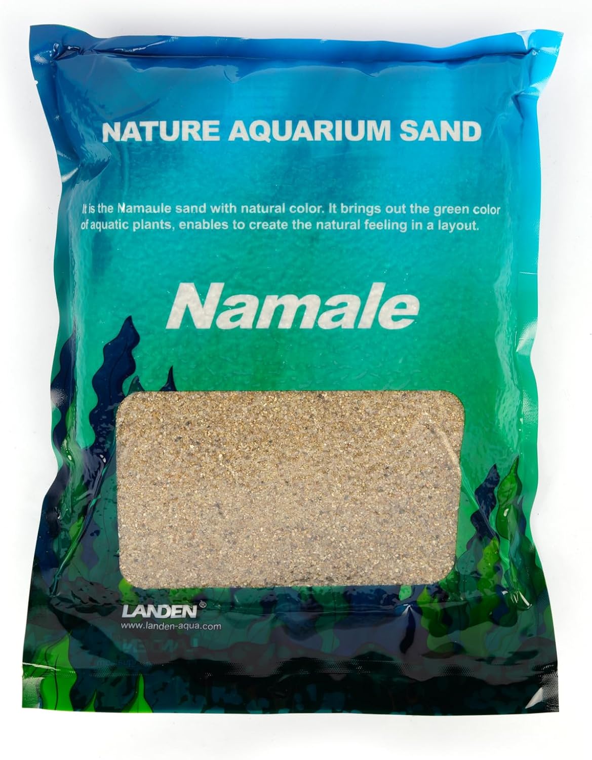 LANDEN Namale Aquarium Sand 11 lbs(3L), Super Natural for Aquarium Landscaping, Cosmetic Sand for Plant Tank, Fine Grain Natural Color River Sand for Freshwater or Blackwater Biotope Tank