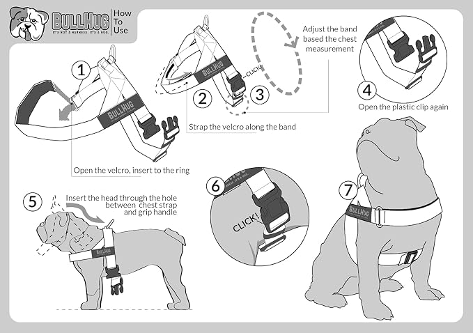 Adjustable Dog Harness– No Pull, No Choke – for English Bulldogs, French Bulldogs, Pugs & Broad-Chested Breeds – Easy, Safe Walks (NEON Orange, Small)