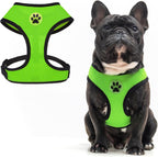 BINGPET No Pull Dog Harness,Soft Mesh Breathable All Weather Vest Harness,Safety Protection Design Durable Adjustable Step-in Easy Walk Dog Harness for Small Medium Large Dogs(Green,L)