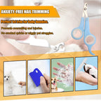 Rabbit Grooming Kit – Bunny Grooming Kit with Shedding Brush, Nail Clippers & Comb – Small Animal Grooming Supplies for Rabbits, Guinea Pigs, Hamsters, Ferrets - Small Pet Shedding & Care (Blue)