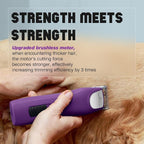 Professional Dog Grooming Clippers 2-Speed Detachable Blade 10# | Metal Guide Combs Kit for Thick Curly Coats Horse Animal Breeds Cats Low Noise Cordless Heavy Duty Pet Hair Trimmer Bluewave
