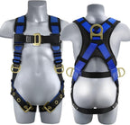 TRSMIMA Safety Harness Fall Protection - Fall Arrest Climbing Roofing Work Belt with Back Shoulder Padded D-Ring Grommet Legs Approved ANSI
