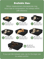 Spotted Play Orthopedic Dog Bed with Sides - Sofa Beds for Extra Large Dogs, Supportive Foam Pet Couch Bed with Washable Removable Cover, Waterproof Lining and Non-Slip Bottom, Black - XXL
