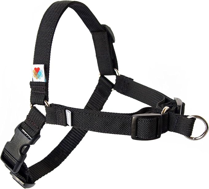 No Pull Dog Harness | Comfortable Training Harnesses | Effective No Pull Harness Design | Ideal for Small Dog and Puppy | 4-Point Adjustable (XS - 15~20 inch Girth, Black)
