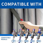Extension Hose and Crevice Tool Compatible with Dyson V7 V8 V10 V15 Cleaner | Flexible Extension Hose Mattress Tool Stiff Brush Soft Bristle and Flexible Crevice Tool for Home Cleaning