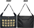 Hay Bag for Horses,Slow Feeder for Horse/Donkey/Goat, Premium 1680D Oxford Cloth,Easy to Fill and Hang with Extra Large Opening（Black）
