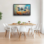 Quorin Dragonfly Large Wall Art Abstract Dragonfly Pictures Wall Decor Colorful Canvas Print Painting Artwork for Bathroom Living Room Bedroom 36L x 24W