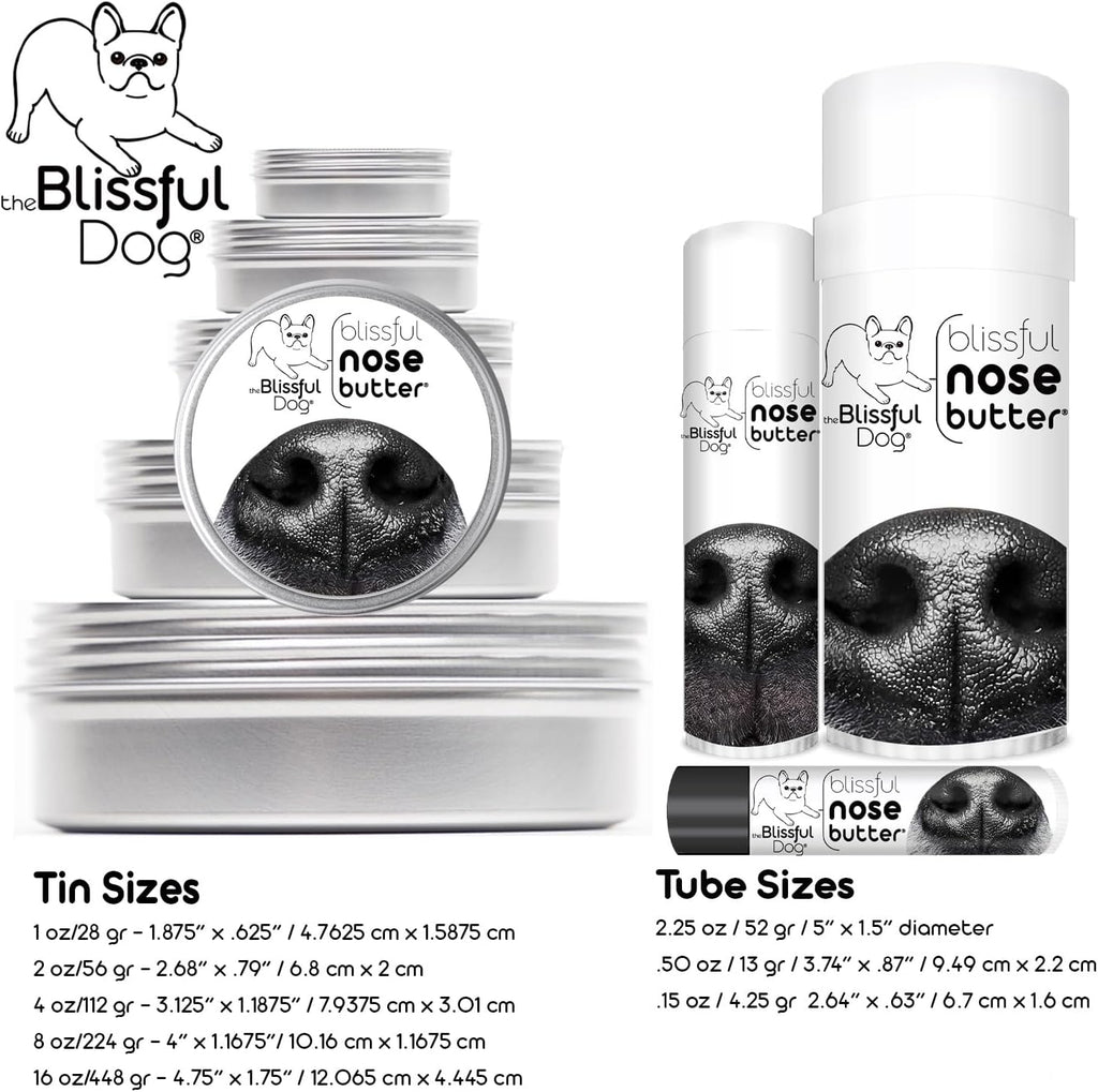 The Blissful Dog Basset Hound Nose Butter for Dry, Cracked Skin, Lick-Safe Dog Nose Balm with Moisturizing Shea Butter, Almond, Olive, and Essential Oils, Pet Supplies, Uncented, 1 oz.
