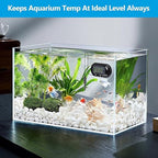 DaToo Aquarium Thermometer with Large LCD Display Fahrenheit/Celsius(℉/℃) Fish Tank Thermometer for Aquarium Reptile Terrarium Digital Water Thermometer with Suction Cup(4 Pack)