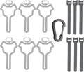 Dog Poop Bag Carrier, Hand Free Waste Bag Holder (6 pack, Grey)