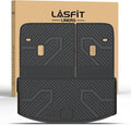 LASFIT Cargo Mat with Backrest Mat for Mazda CX90 / CX90 PHEV 2024 2025 2026 (Only Fit 3rd Row 60/40 Split-bench Seats 3-Seats) TPE Custom Fit All Weather Trunk Liner Waterproof Cargo Tray Accessories