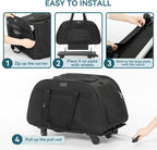 PETSFIT Extra Large Pet Carrier with Wheels- Rolling Dog Carrier for 2 Small Dogs, Large Cat Carrier on Wheels with Adjustable Safety Rope & Waterproof Bottom (𝑵𝒐𝒕 𝑨𝒊𝒓𝒍𝒊𝒏𝒆 𝑨𝒑𝒑𝒓𝒐𝒗𝒆𝒅)