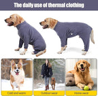Dog Winter Coat,Warm Dog Jacket,Puppy Polar Fleece High Collar Full Body Snowsuit,Comfort Windproof Sweater(Grey,Small)