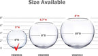 WGV Bowl Glass Vase Bulk, Diameter 6", Height 5", Open Width 4", (Multiple Sizes Choices) Clear Bubble Planter Terrarium Fish Bowl for Wedding Event Home Decor, 12 Pieces (VBW0006)