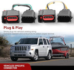 Nilight 4-Pin Trailer Wiring Harness Kit 56333 | for 2008 2009 2010 2011 2012 2013 2014 2015 2016 2017 Jeep Patriot Dodge Durango Caliber Grand Caravan Chrysler Town Country
