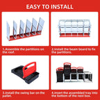 Chicken Nesting Box, 8 Hole 2 Layer Hen Nest Box, Roll Away Eggs Laying Box,Cleanable Pull Out Hen Roosting Box