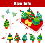 Christmas Hide and Seek Dog Toys, Squeaky Interactive Puzzle Dog Toys for Boredom and Stimulation, Dog Enrichment Toys for Small and Medium Dogs (Christmas Trees, Pack of 6)