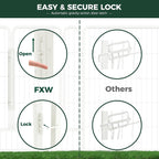 FXW Rollick Unleashed Dog Playpen for Indoor, Yard, RV Camping, 40 inch 8 Panels for Medium and Large Dogs, White│Patented