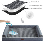 BFPETHOME Dog Beds for Large Dogs, Orthopedic Dog Bed for Medium Large Dogs,Big Waterproof Couch Pet Bed with Removable Washable Cover